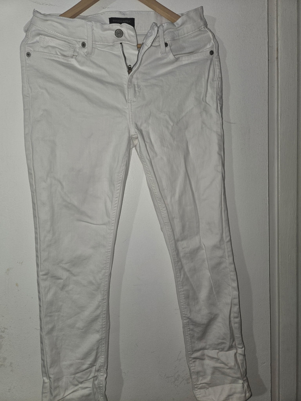 Banana Republic White Girlfriend Jeans